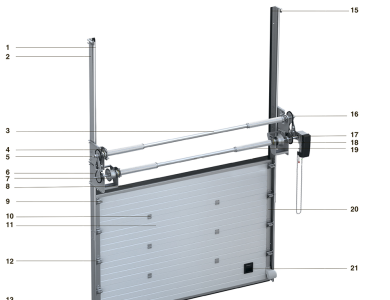 ISD01 Cửa trượt trần công nghiệp