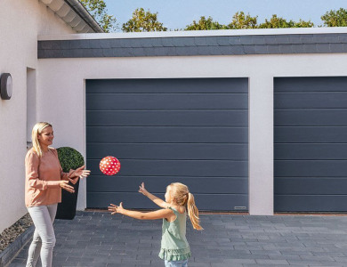 RSD01BIW Garage Sectional Door with Extension Spring Mechanism